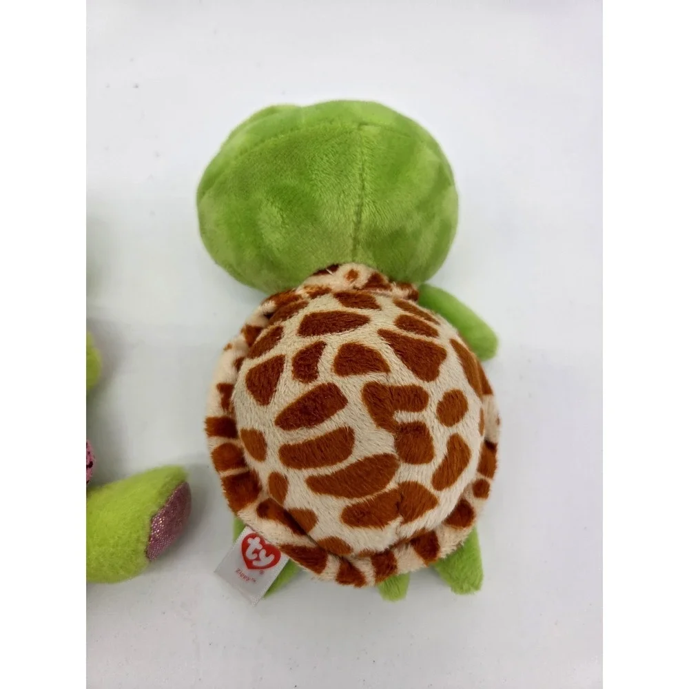 LOT Russ Splash Pin/ Ty Beanie Boos ZIPPY the Green Turtle (6 Inch) Plush